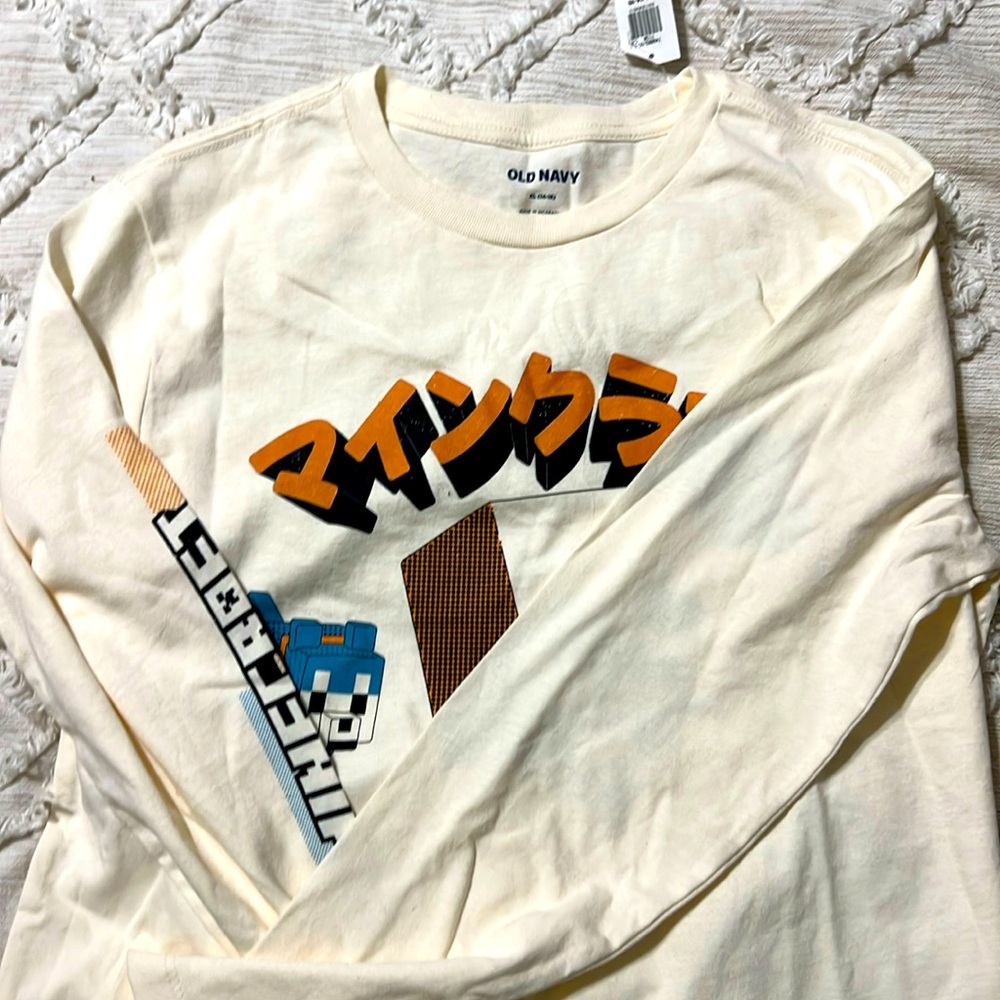 Old Navy long sleeve Minecraft shirt